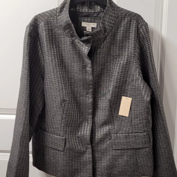 Coldwater Creek Women's Blazer Jacket Size: 20 109.95 Hounds Tooth - Picture 1 of 12